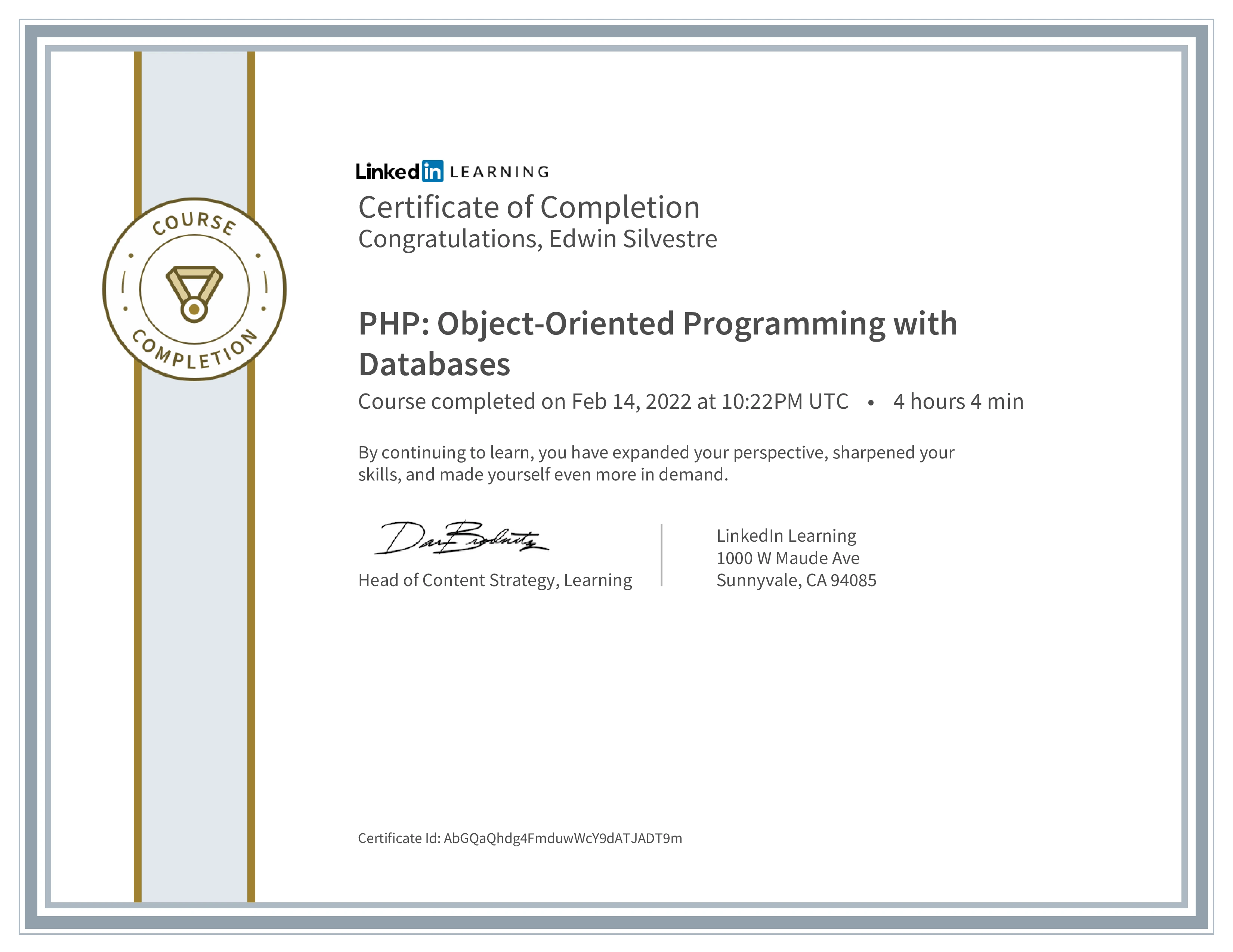 PHP: Object-Oriented Programming with Databases
